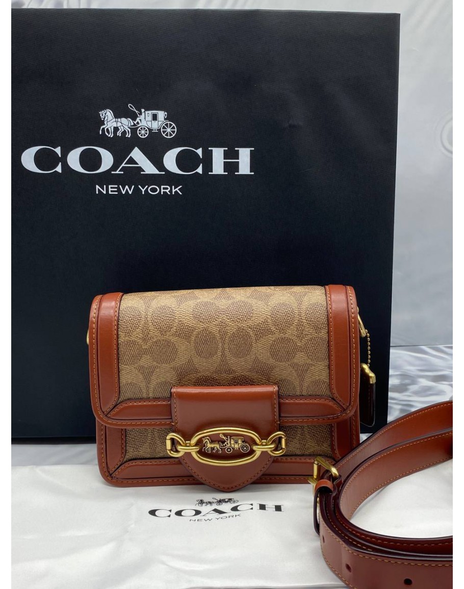 COACH HERO CROSSBODY IN SIGNATURE CANVAS -FULL SET-